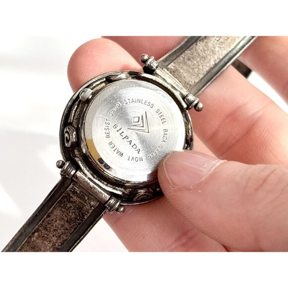 Silpada Designs Sterling T1749 Hand Wrought Vintage Wristwatch - 28mm - WORKS! - Picture 13 of 14